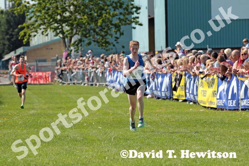 Michael Dawson (Morpeth) finishing the Blaydon Races, June 9th.